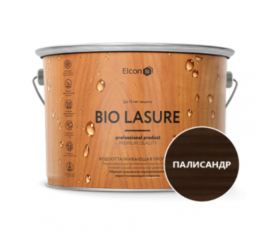 Пропитка для дерева водоотталкивающая Elcon Bio Lasure, палисандр, 9л
